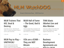 Tablet Screenshot of mlmwatchdog.com